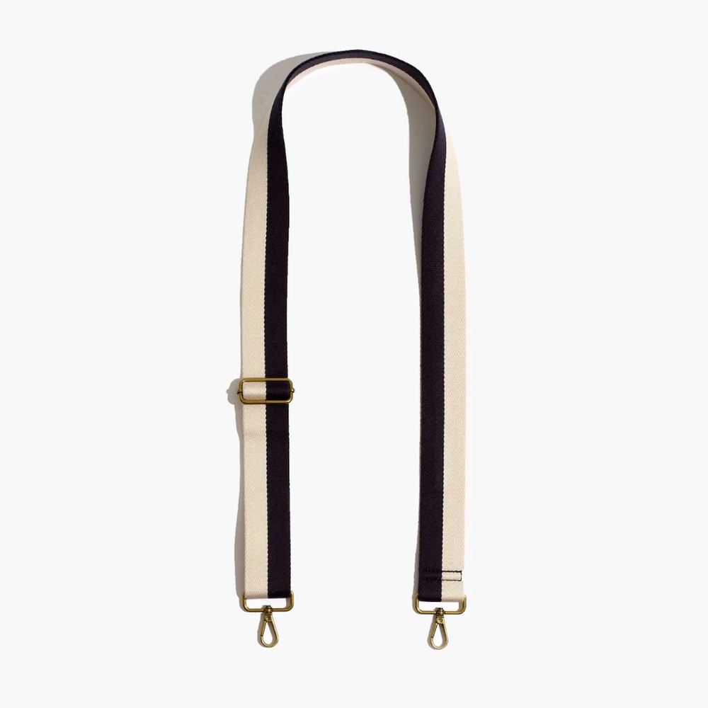 Madewell white and navy The Crossbody Bag Strap: Colorblock Webbing Edition